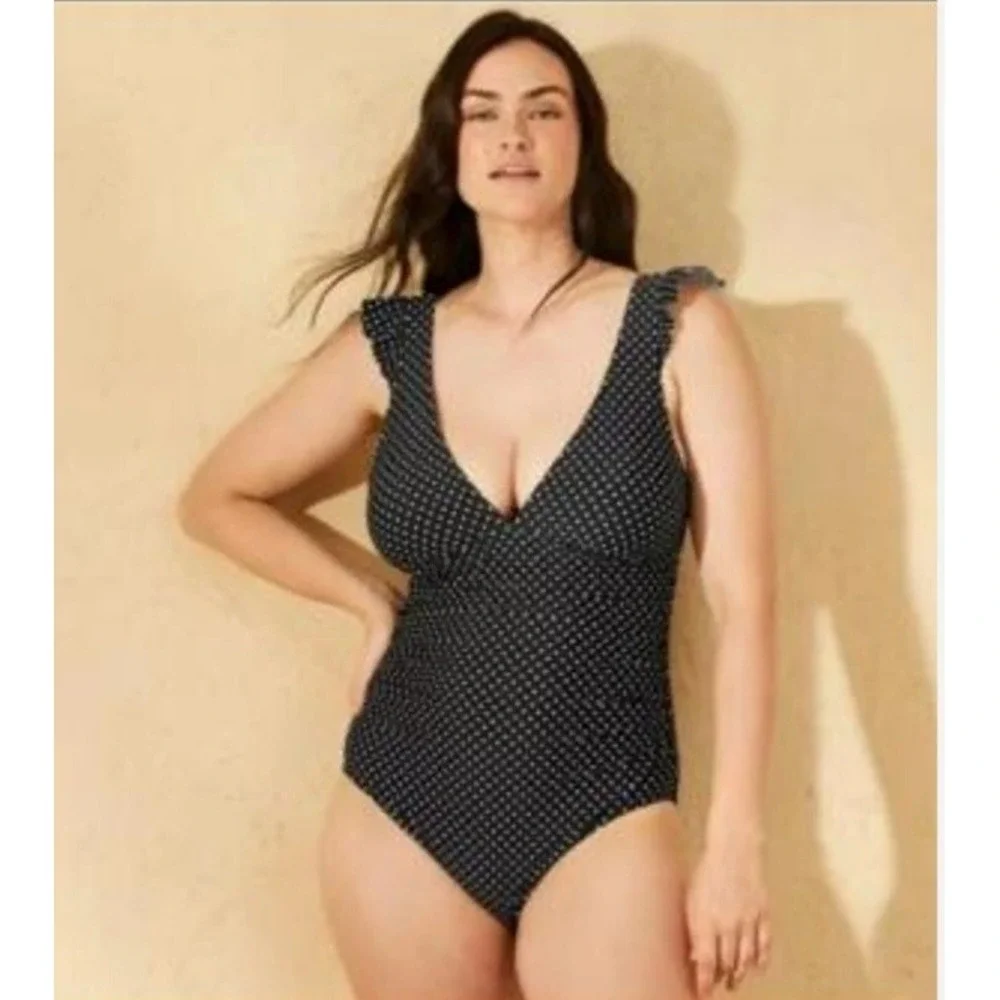 Women's Size 22W Flounce Tummy Control Full Coverage One Piece Swimsuit (253)